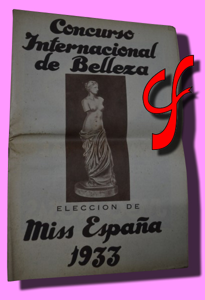 CONCURSO INTERNACIONAL DE BELLEZA. Eleccin de Miss Espaa 1933